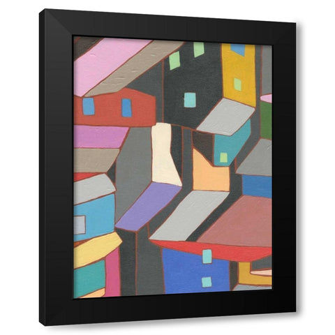 Rooftops in Color V Black Modern Wood Framed Art Print with Double Matting by Galapon, Nikki