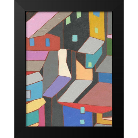 Rooftops in Color V Black Modern Wood Framed Art Print by Galapon, Nikki