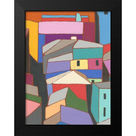 Rooftops in Color IX Black Modern Wood Framed Art Print by Galapon, Nikki