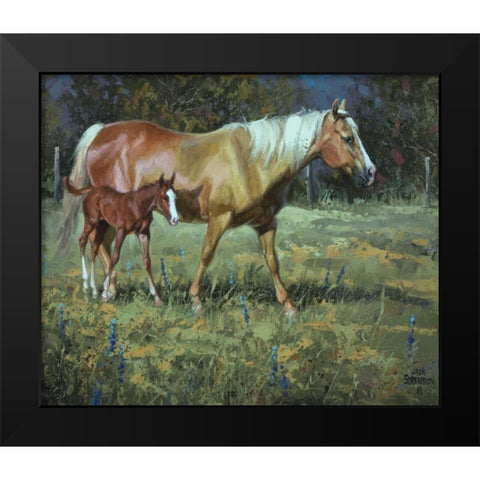 Field of Dreams Black Modern Wood Framed Art Print by Sorenson, Jack