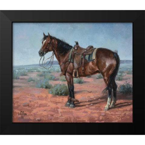 Ready and Waiting Black Modern Wood Framed Art Print by Sorenson, Jack