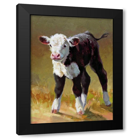 Princess Black Modern Wood Framed Art Print by Hawley, Carolyne