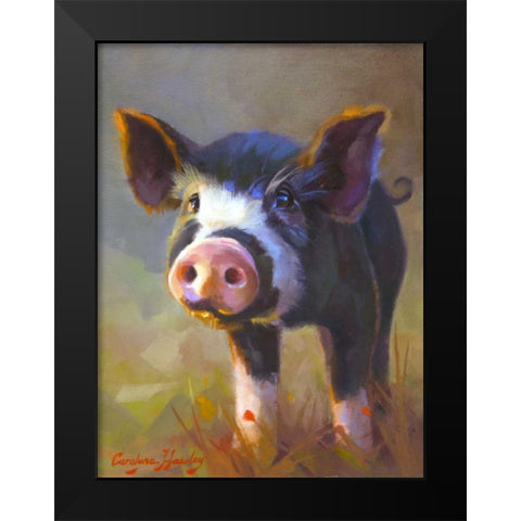 Jasmine Black Modern Wood Framed Art Print by Hawley, Carolyne