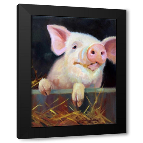 Farm Club II Black Modern Wood Framed Art Print with Double Matting by Hawley, Carolyne