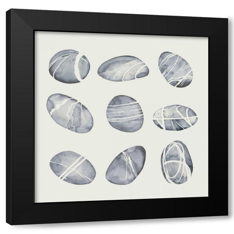 River Worn I Black Modern Wood Framed Art Print by Popp, Grace