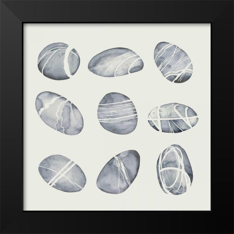 River Worn I Black Modern Wood Framed Art Print by Popp, Grace