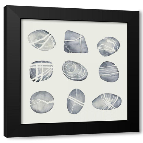 River Worn II Black Modern Wood Framed Art Print by Popp, Grace