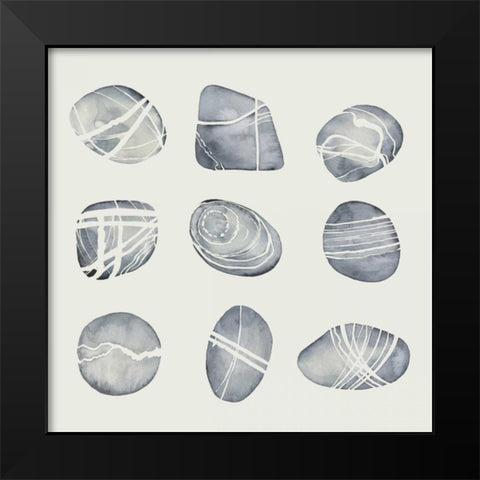 River Worn II Black Modern Wood Framed Art Print by Popp, Grace