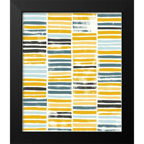 Saffron Block Print I Black Modern Wood Framed Art Print by Popp, Grace