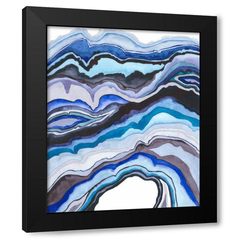 Quartz Lore II Black Modern Wood Framed Art Print with Double Matting by Popp, Grace