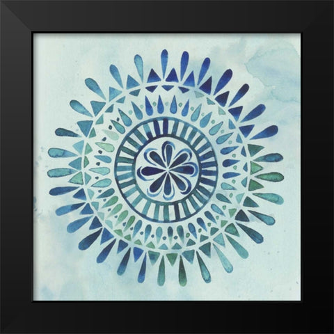 Watercolor Mandala II Black Modern Wood Framed Art Print by Popp, Grace