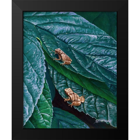 Spring Peepers II Black Modern Wood Framed Art Print by Szatkowski, Fred