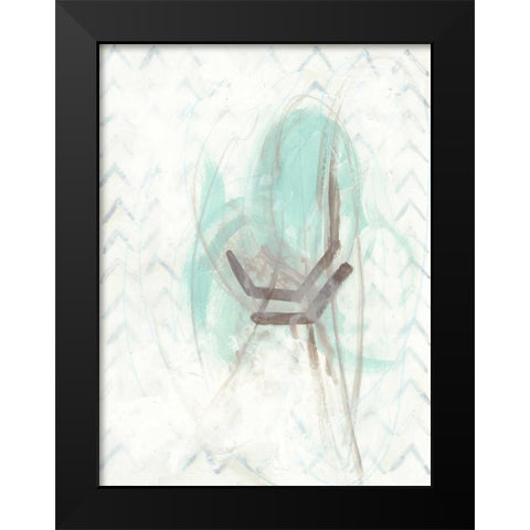 Pattern Logic I Black Modern Wood Framed Art Print by Vess, June Erica