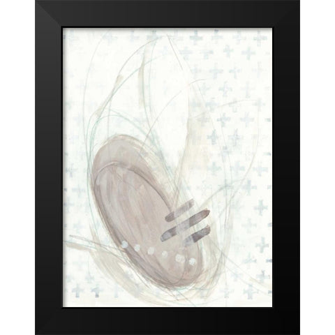 Pattern Logic II Black Modern Wood Framed Art Print by Vess, June Erica