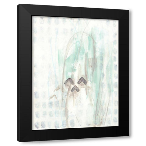 Pattern Logic V Black Modern Wood Framed Art Print by Vess, June Erica