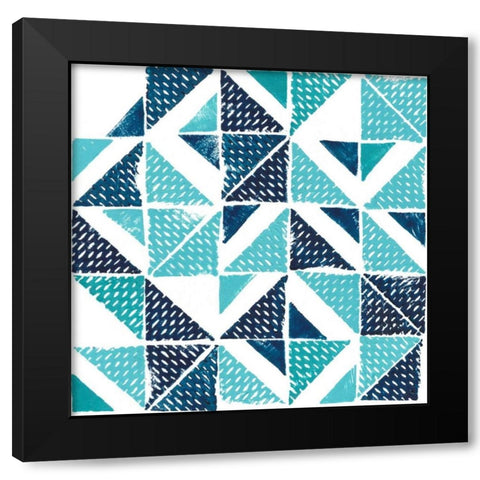 Beryl Block Print I Black Modern Wood Framed Art Print by Popp, Grace