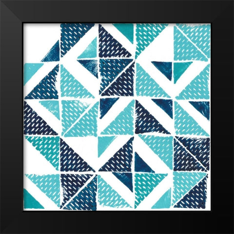 Beryl Block Print I Black Modern Wood Framed Art Print by Popp, Grace