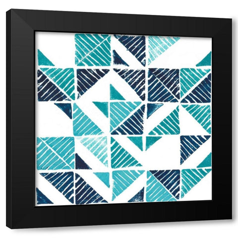 Beryl Block Print II Black Modern Wood Framed Art Print with Double Matting by Popp, Grace