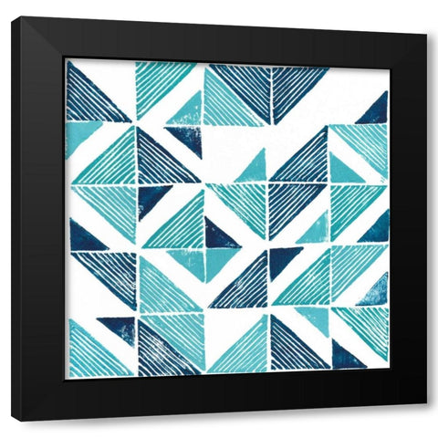 Beryl Block Print III Black Modern Wood Framed Art Print with Double Matting by Popp, Grace