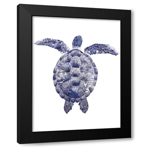 Marine Turtle I Black Modern Wood Framed Art Print by Popp, Grace