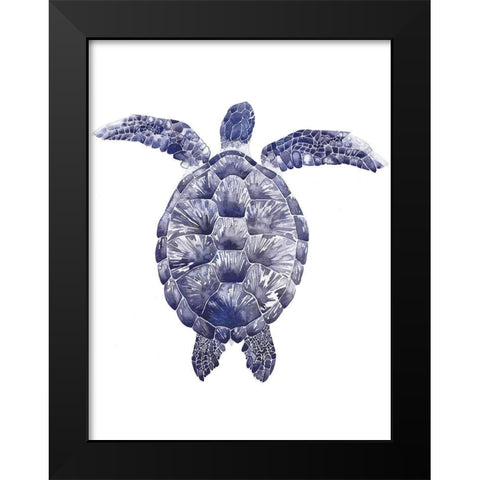 Marine Turtle I Black Modern Wood Framed Art Print by Popp, Grace