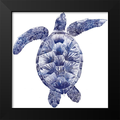 Marine Turtle II Black Modern Wood Framed Art Print by Popp, Grace