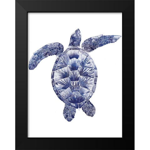 Marine Turtle II Black Modern Wood Framed Art Print by Popp, Grace