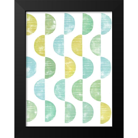 Semi Circle Block Print II Black Modern Wood Framed Art Print by Popp, Grace