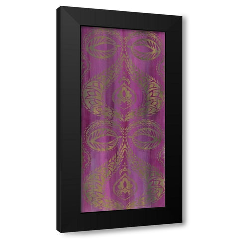 Purple Arabesque I Black Modern Wood Framed Art Print with Double Matting by Zarris, Chariklia