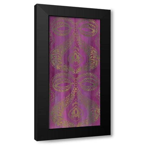 Purple Arabesque I Black Modern Wood Framed Art Print by Zarris, Chariklia