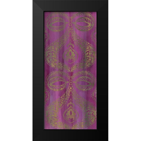 Purple Arabesque I Black Modern Wood Framed Art Print by Zarris, Chariklia