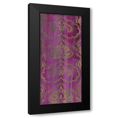 Purple Arabesque II Black Modern Wood Framed Art Print with Double Matting by Zarris, Chariklia