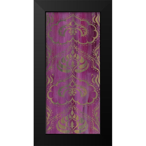 Purple Arabesque II Black Modern Wood Framed Art Print by Zarris, Chariklia