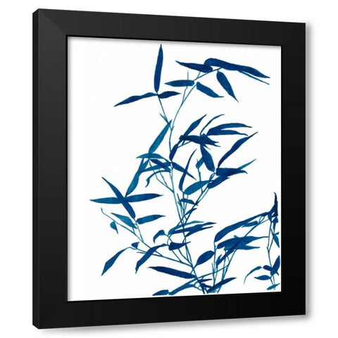 Indigo Botanica I Black Modern Wood Framed Art Print by McCavitt, Naomi