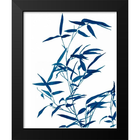 Indigo Botanica I Black Modern Wood Framed Art Print by McCavitt, Naomi