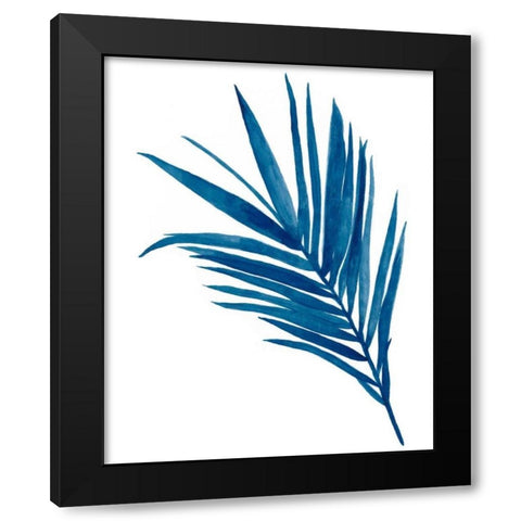 Indigo Botanica III Black Modern Wood Framed Art Print with Double Matting by McCavitt, Naomi