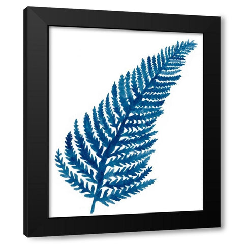 Indigo Botanica IV Black Modern Wood Framed Art Print by McCavitt, Naomi
