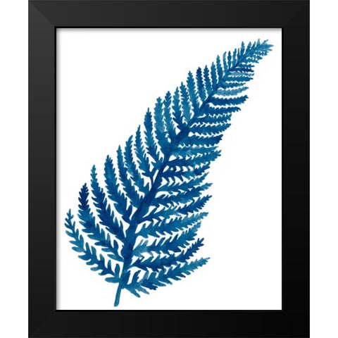 Indigo Botanica IV Black Modern Wood Framed Art Print by McCavitt, Naomi