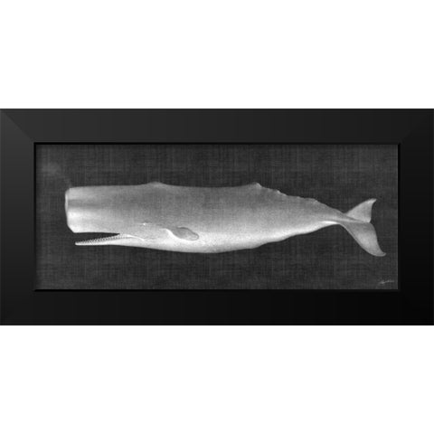 Whale Watching II Black Modern Wood Framed Art Print by Butler, John