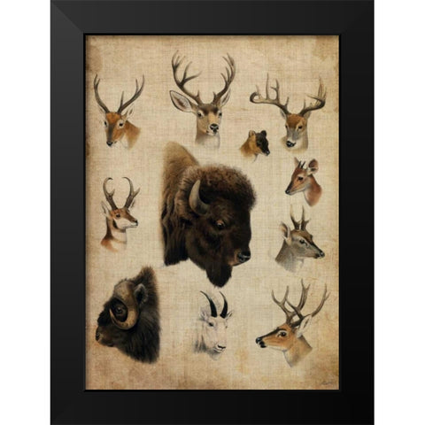 American Trophy III Black Modern Wood Framed Art Print by Butler, John