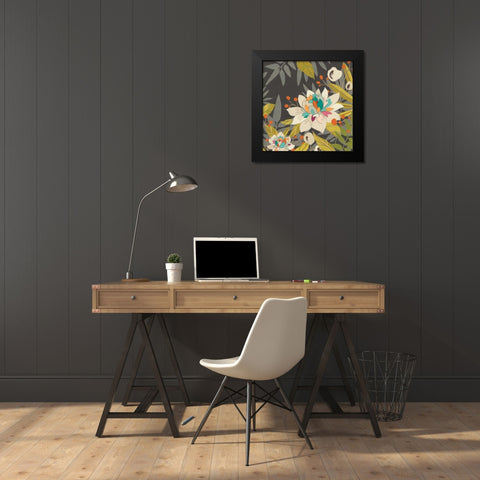Tropical Twilight I Black Modern Wood Framed Art Print by Vess, June Erica