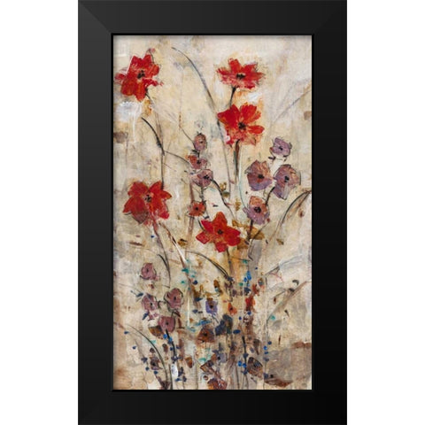 Floral Wash I Black Modern Wood Framed Art Print by OToole, Tim