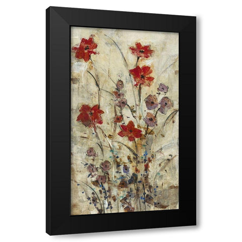 Floral Wash I Black Modern Wood Framed Art Print by OToole, Tim