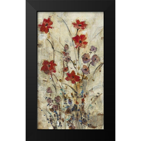 Floral Wash I Black Modern Wood Framed Art Print by OToole, Tim