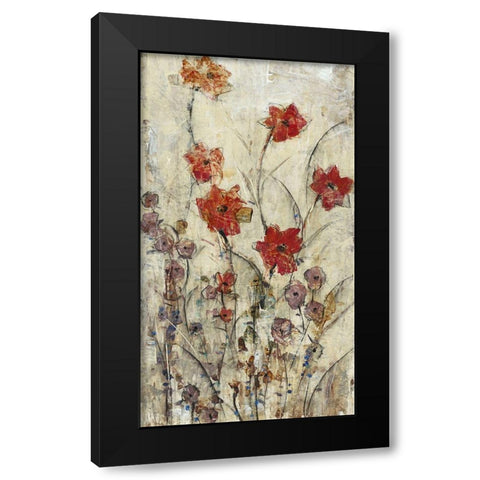 Floral Wash II Black Modern Wood Framed Art Print with Double Matting by OToole, Tim