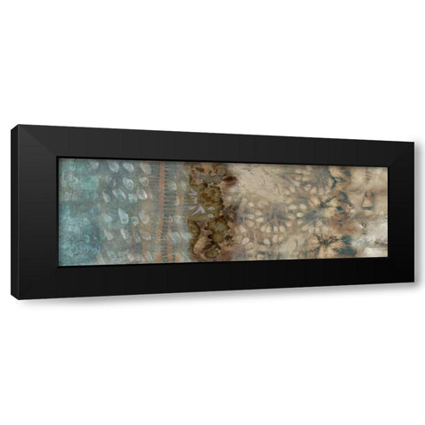 Shibori Panel I Black Modern Wood Framed Art Print with Double Matting by Zarris, Chariklia