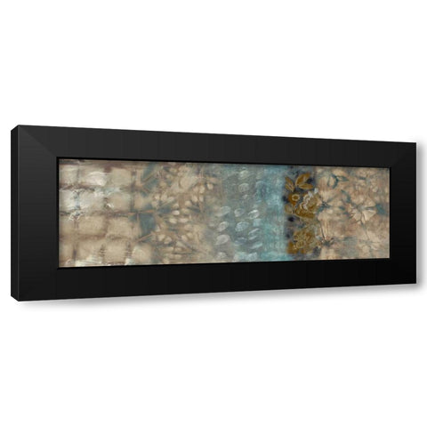 Shibori Panel II Black Modern Wood Framed Art Print with Double Matting by Zarris, Chariklia