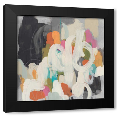 Parsing Prose III Black Modern Wood Framed Art Print with Double Matting by Vess, June Erica