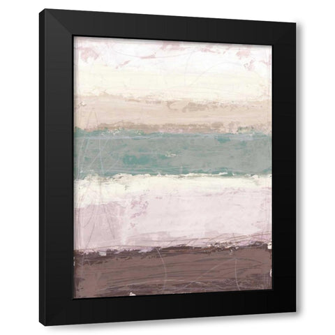 Strata Horizon II Black Modern Wood Framed Art Print by Vess, June Erica
