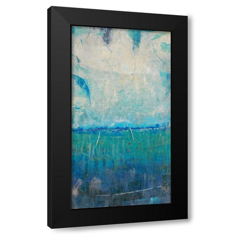 Blue Movement I Black Modern Wood Framed Art Print with Double Matting by OToole, Tim